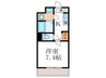 Ａｌｐｈａ鴨川 1Kの間取り