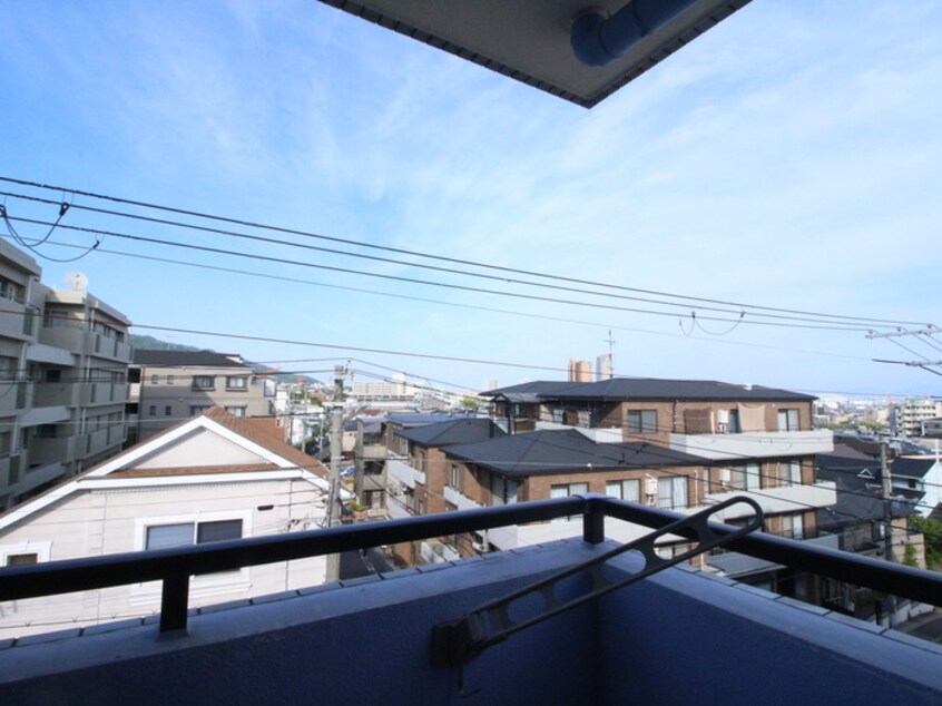 室内からの展望 六甲ヒノキ