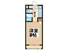 奥内土佐堀東マンション 1Kの間取り