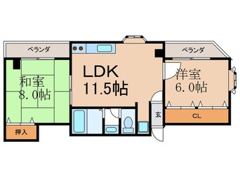 間取図 パレス江坂