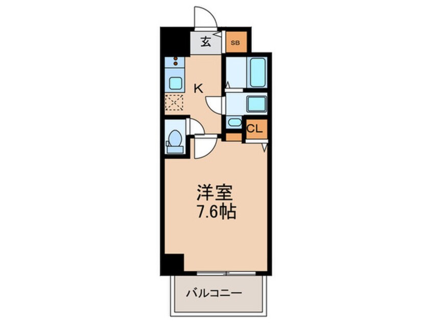 間取図 ﾍﾞｲｻｲﾄﾞﾊﾟｰｸOSAKAﾉｰｽﾚｼﾞﾃﾞﾝｽ