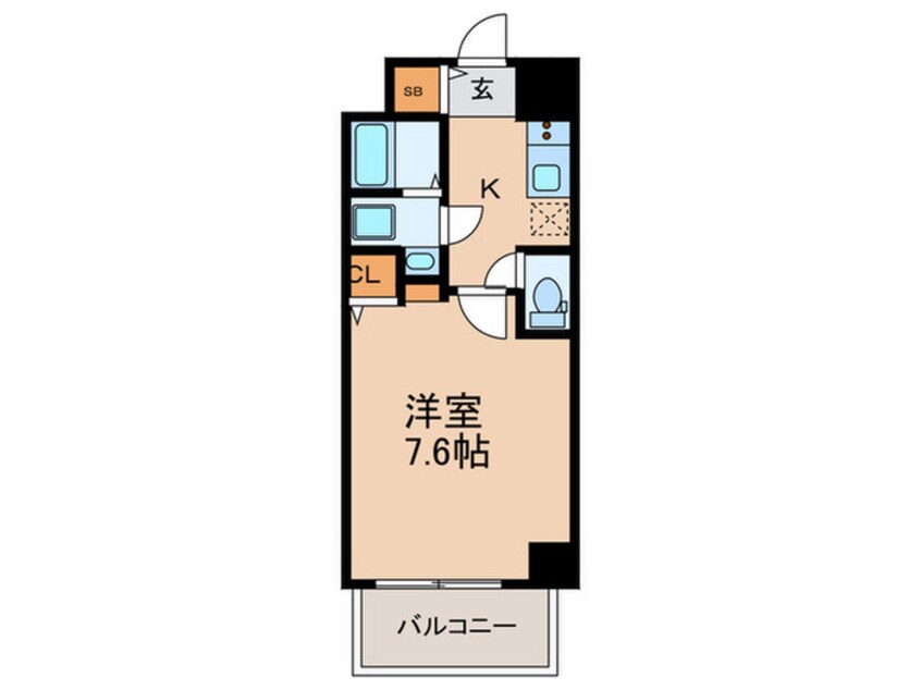 間取図 ﾍﾞｲｻｲﾄﾞﾊﾟｰｸOSAKAﾉｰｽﾚｼﾞﾃﾞﾝｽ