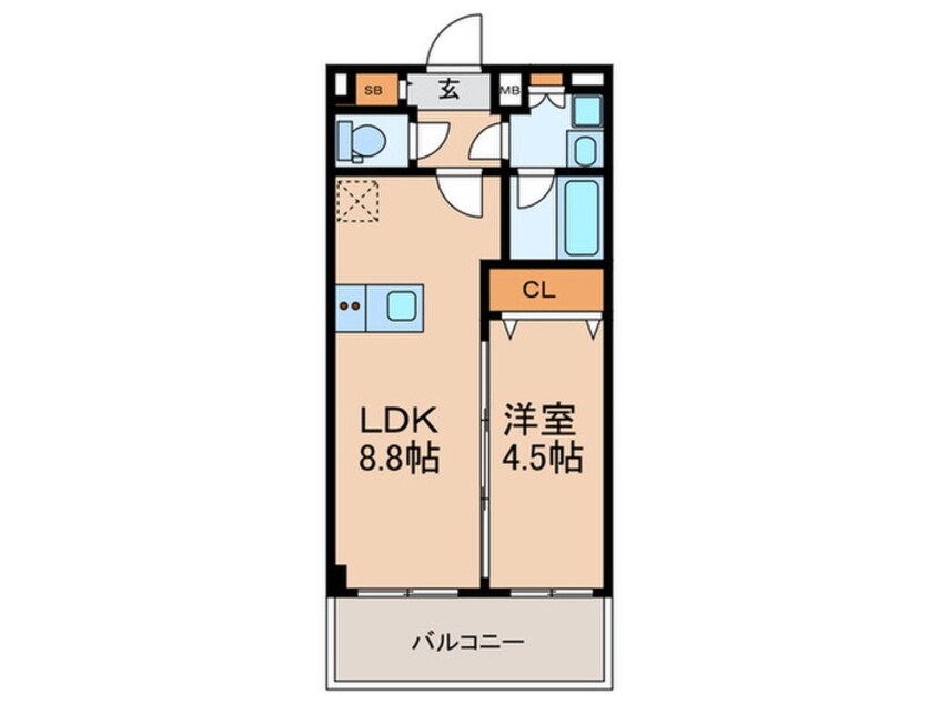 間取図 ﾍﾞｲｻｲﾄﾞﾊﾟｰｸOSAKAﾉｰｽﾚｼﾞﾃﾞﾝｽ