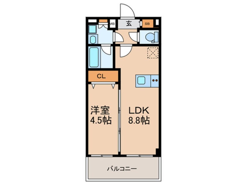 間取図 ﾍﾞｲｻｲﾄﾞﾊﾟｰｸOSAKAﾉｰｽﾚｼﾞﾃﾞﾝｽ