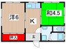 阪本ハイツ 2Kの間取り