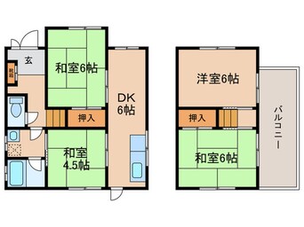 間取図 一里山一丁目借家