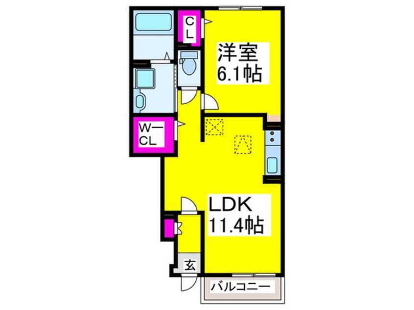 間取図 グラスランド・ウェル