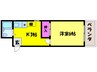 ロイヤル浜 1Kの間取り