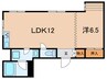 コ－スト須磨浦 1LDKの間取り