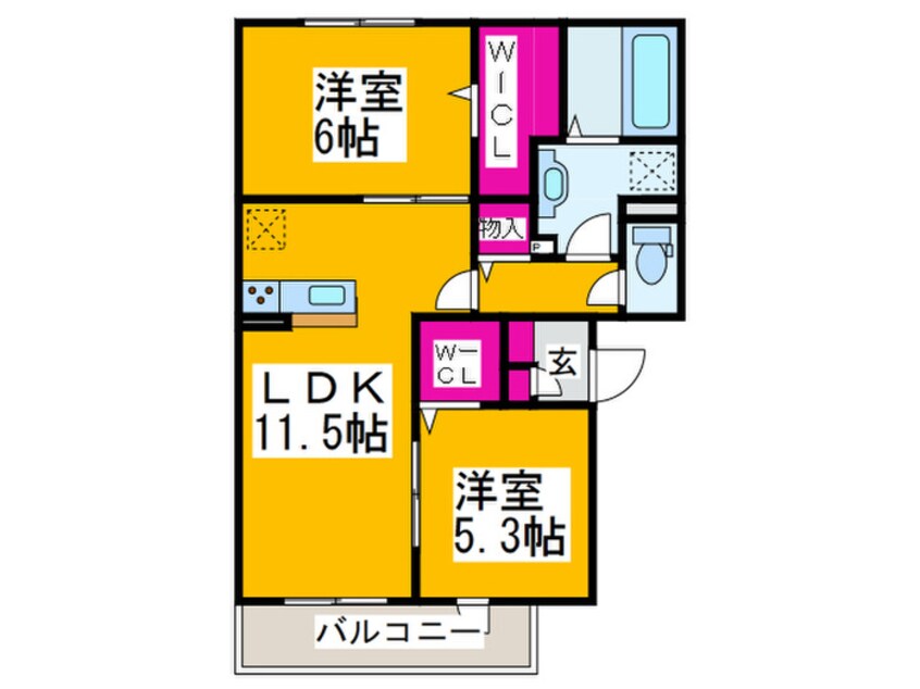 間取図 クリエ山本町南