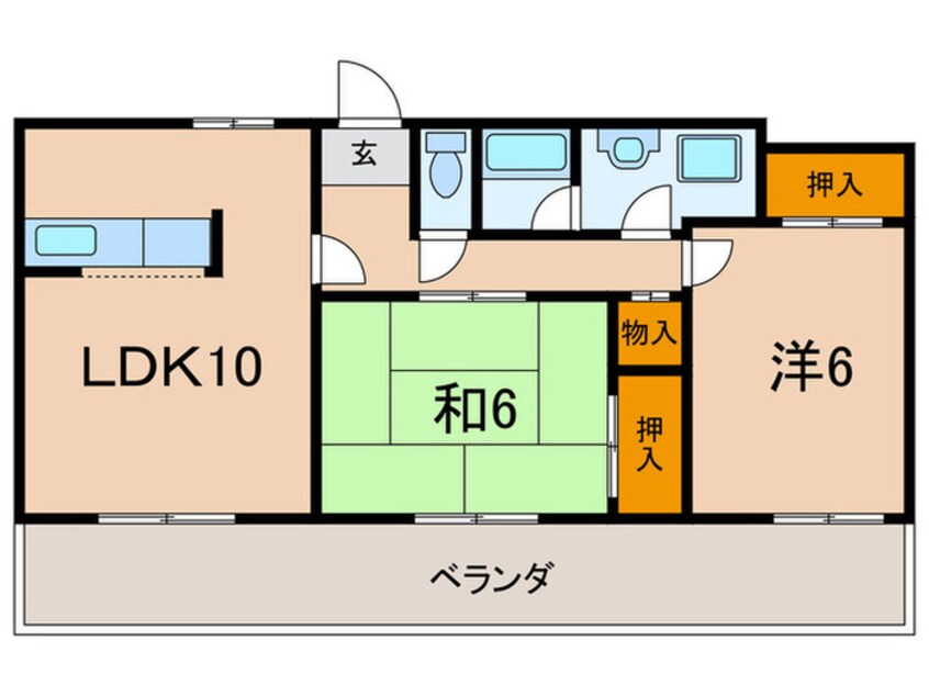 間取図 ヴィラ大鹿