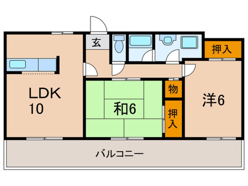 間取図 ヴィラ大鹿