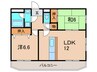 ヴィラ大鹿 2LDKの間取り