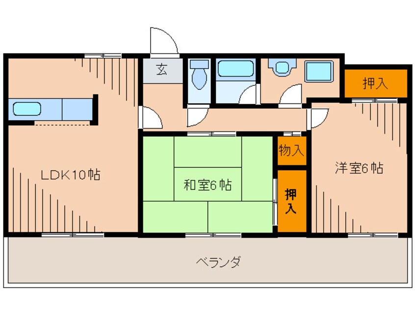 間取図 ヴィラ大鹿