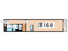 ＬＮ南河堀 1Rの間取り