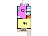 メゾンサンノ－ス 1Kの間取り