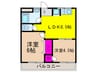 コ－ポラスサカエ 2LDKの間取り