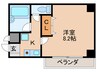 アルビオン新北野 1Kの間取り