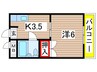 ハイツ加賀 1Kの間取り