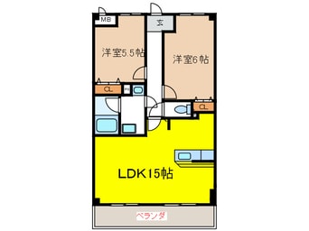 間取図 グランド－ル福川Ⅱ