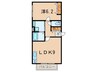 翠ヶ丘フラット 1LDKの間取り