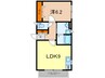 翠ヶ丘フラット 1LDKの間取り