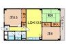 日商岩井芦屋ﾏﾝｼｮﾝ（２０７） 3LDKの間取り