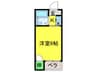プレアール材木町 1Rの間取り
