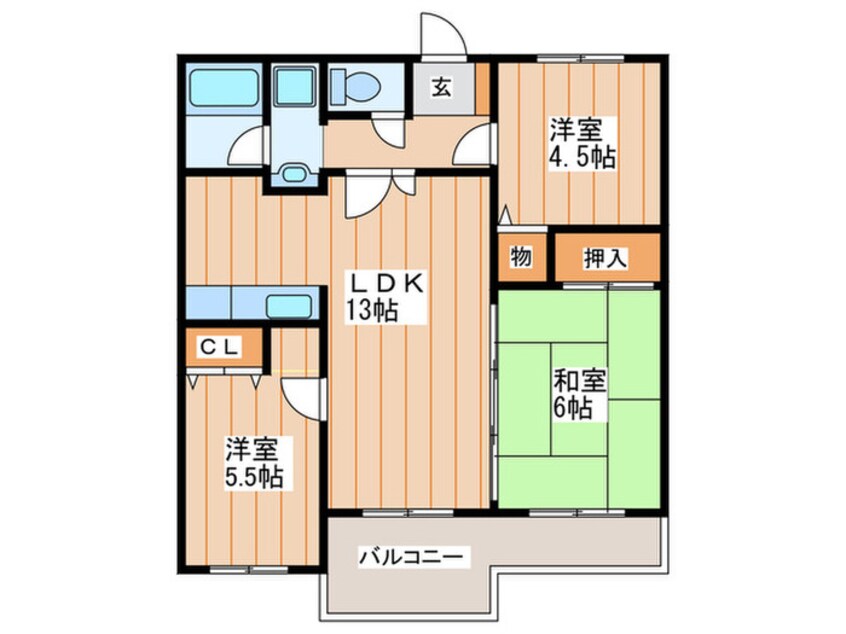 間取図 ロ－レル　アベニュ－