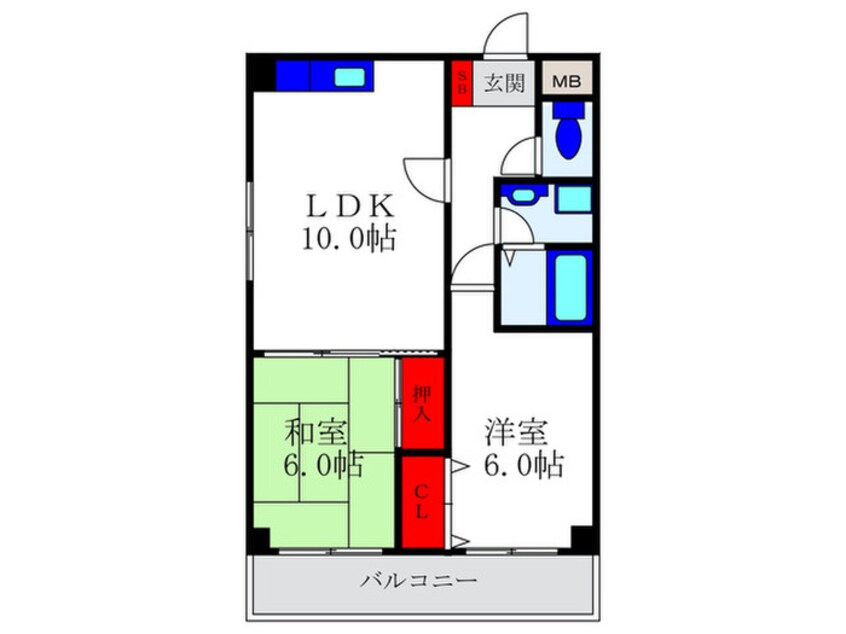 間取図 ドミ－ル豊中