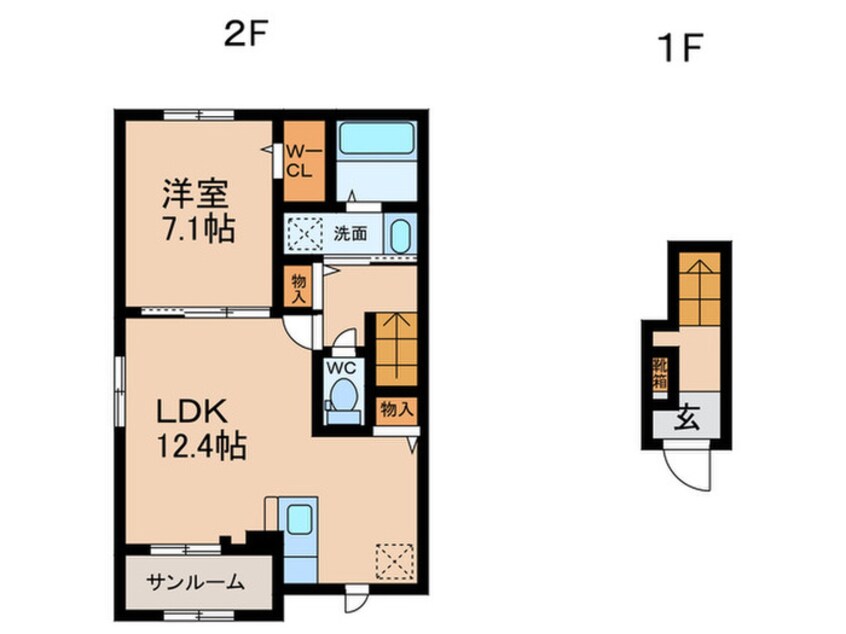 間取図 オリーブ羽倉崎Ａ棟