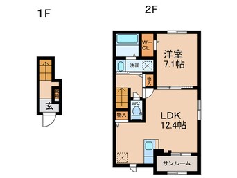 間取図 オリーブ羽倉崎Ａ棟