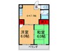 宮之阪ビル 2DKの間取り