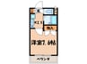 シュ－ル西賀茂 1Kの間取り