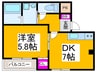 ライフステーション中百舌鳥 1DKの間取り
