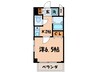 プレサンス京都二条城前(４０７) 1Kの間取り