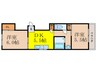 上穂ハイツ 2DKの間取り