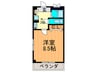 エトワール　ブリヤン 1Kの間取り