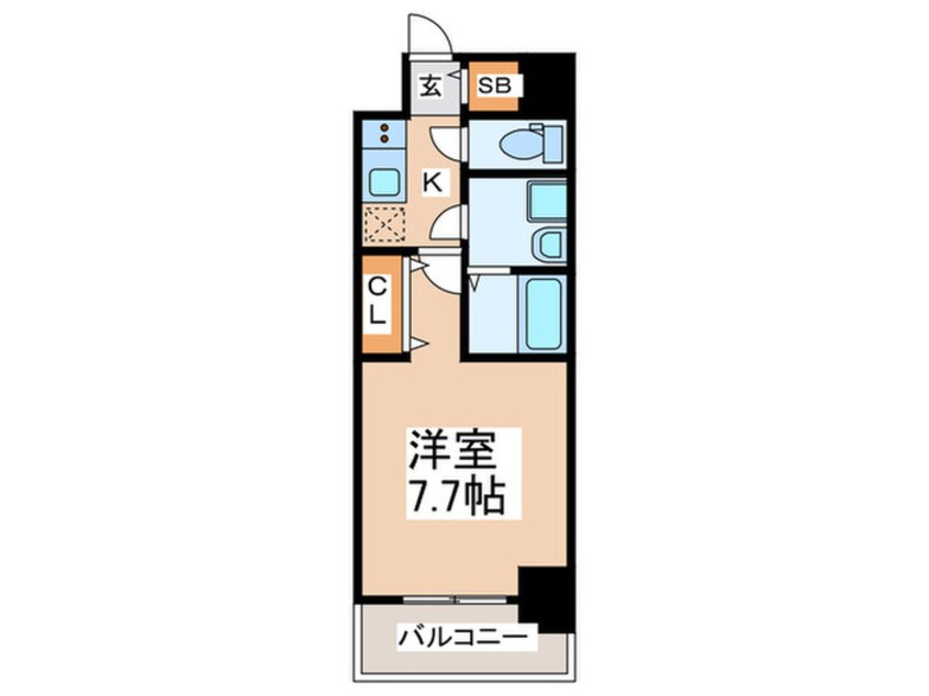 間取図 ﾍﾞｲｻｲﾄﾞﾊﾟｰｸOSAKAｻｳｽﾚｼﾞﾃﾞﾝｼｽ