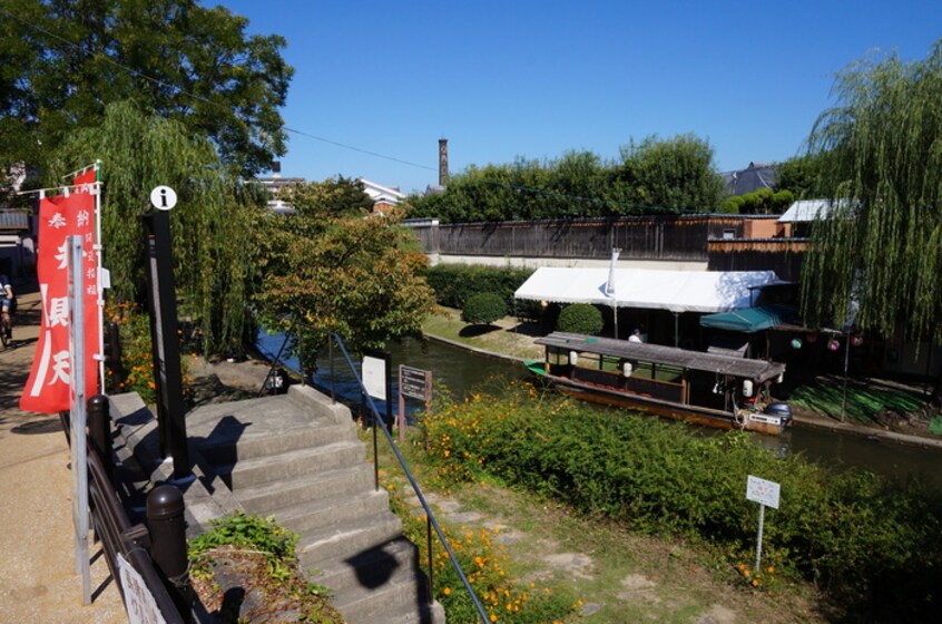 十石舟(公園)まで500m リバ－ジュ北浜