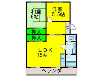 間取図 ハイツ西取石