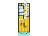 レスポワ－ル太田 1Kの間取り