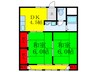 北野ビル 2DKの間取り