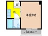 シャルマン南野 1Kの間取り