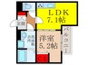 ソシアル池田 1LDKの間取り