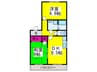 メゾンリヴィエール 2DKの間取り