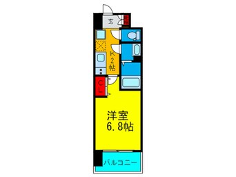 間取図 ﾌｫｰﾘｱﾗｲｽﾞ弁天町ｸﾛｽ(702)