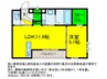 メルヴェイユ　ソレイユ 1LDKの間取り