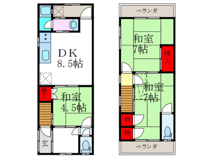 間取図 川村様山ノ内貸家