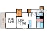 ディル西京極 1LDKの間取り
